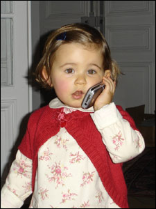 justine au téléphone
